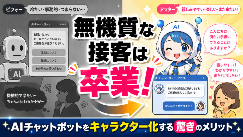 無機質な接客は卒業！AIチャットボットをキャラクター化する驚きのメリット