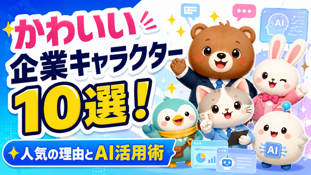 かわいい企業キャラクター10選！人気の理由とAI活用術