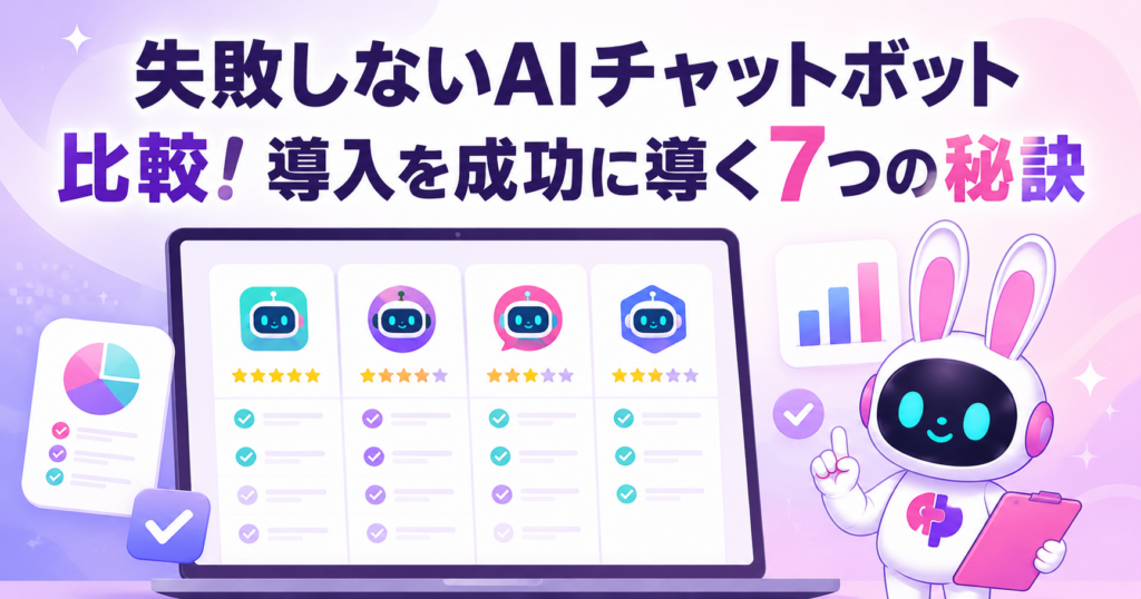 AIチャットボット 比較で導入を成功に導く7つの秘訣を解説する記事のサムネイル画像