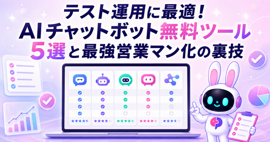 AIチャットボット無料ツール5選とPITALIyで最強営業マンを実現する裏技を解説する記事のサムネイル画像