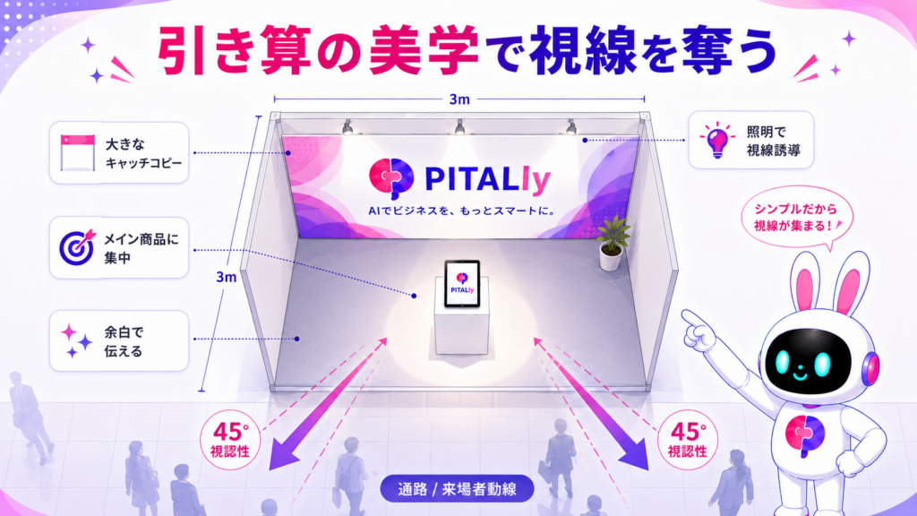 展示会ブースデザイン 1小間における壁面活用と照明・動線設計の成功例