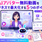 aiアバター無料動画を活用してビジネスを展開するイメージ