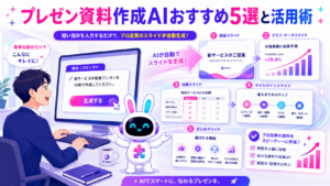 プレゼン 資料作成 ai で美しいスライドを自動生成するイメージ