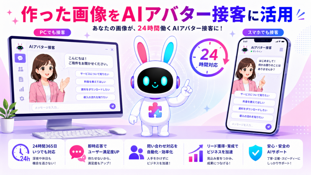 画像生成AIで作った画像をPITALIyのAIアバター接客に活用する画像
