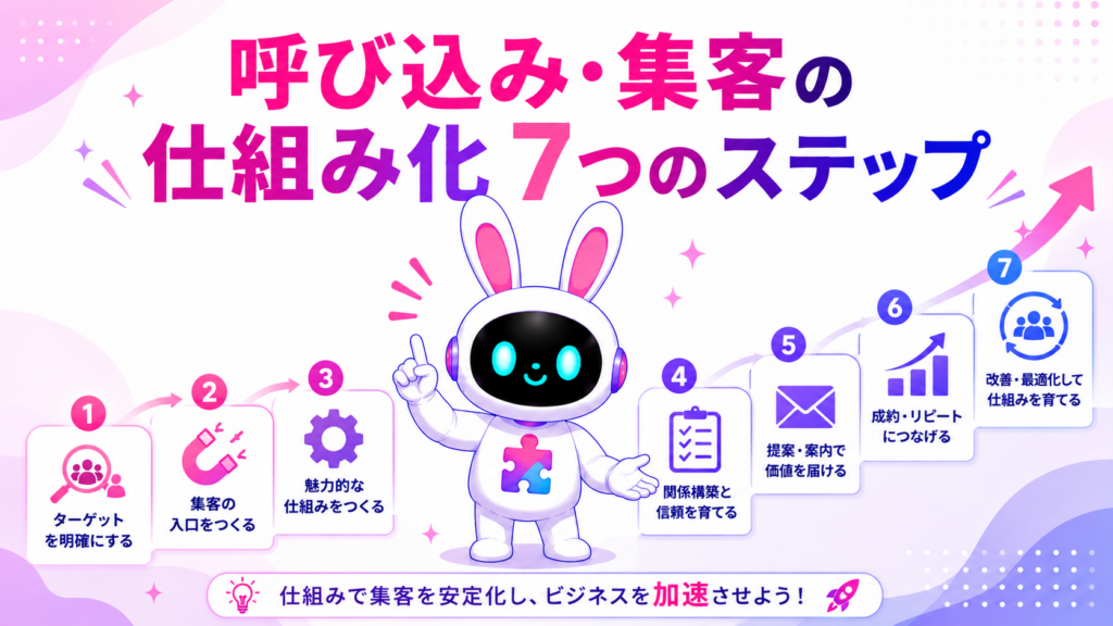 属人的な声かけから脱却する呼び込み・集客の仕組み化を紹介するアイキャッチ画像