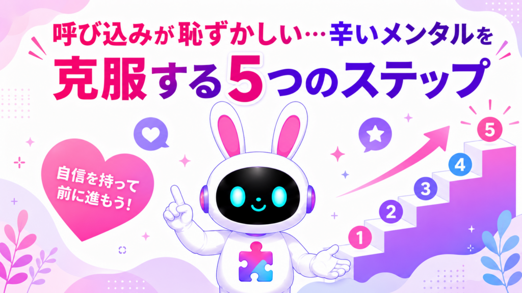 呼び込みが恥ずかしいと感じる辛いメンタルを克服する方法を紹介するアイキャッチ画像