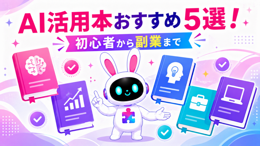 AI活用本おすすめ5選を初心者から副業まで紹介するアイキャッチ画像