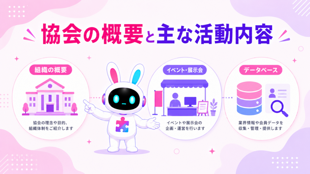 生成AI活用普及協会の概要と活動内容を紹介する画像
