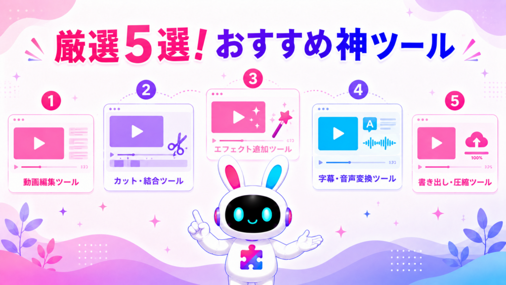 登録不要で使える動画生成AIツール5選を紹介する画像
