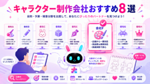 キャラクター制作会社 おすすめの選び方と活用術を紹介するイメージ