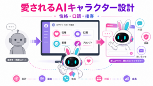 AIチャットボットの性格や口調を設定し、親しみやすい接客キャラクターへ育てる流れ