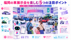 車展示会 福岡で最新車や農業機械を見学し、アクセスやチケットを確認する5つのポイント