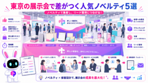 ノベルティ 展示会 東京で人気のモバイルバッテリーやエコバッグなど5種類と集客の流れ