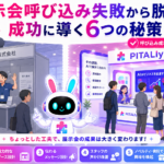展示会 呼び込み 失敗から成功へ改善するブースのイメージ