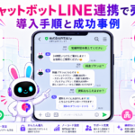 aiチャットボット line連携でLINE上での自動対応を行うイメージ