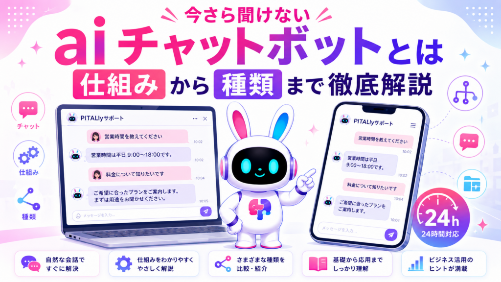 aiチャットボットとは何かを解説するイメージ