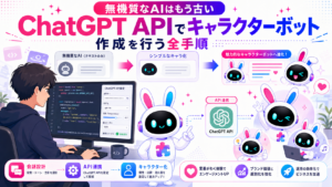 ChatGPT API キャラクターボット作成でオリジナルキャラクターを作るイメージ